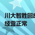 川大智胜回应股价涨停：原因没法判定，公司经营正常