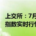 上交所：7月29日起正式发布上证综合全收益指数实时行情