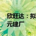 欣旺达：拟设立越南锂威并投资不超过20亿元建厂