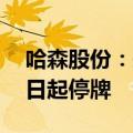 哈森股份：拟调整重大资产重组方案 股票明日起停牌