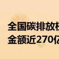 全国碳排放权交易市场启动三周年，累计成交金额近270亿元