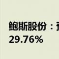 鲍斯股份：预计上半年净利润增长80.52%-129.76%