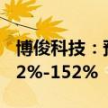 博俊科技：预计2024年上半年净利润增长122%-152%