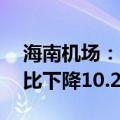 海南机场：6月旅客吞吐量168.10万人次 同比下降10.26%
