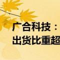 广合科技：目前AI服务器产品出货占服务器出货比重超25%