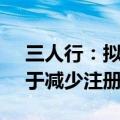 三人行：拟5000万元至1亿元回购股份，用于减少注册资本
