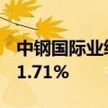 中钢国际业绩快报：上半年净利润同比增长21.71%