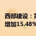 西部建设：第二季度混凝土签约量较上年同期增加15.48%