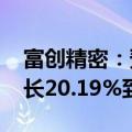 富创精密：预计2024年上半年净利润同比增长20.19%到41.09%