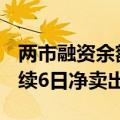 两市融资余额增加37.01亿元，融资客中止连续6日净卖出