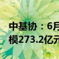 中基协：6月新备案私募基金811只 新备案规模273.2亿元