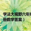 学法大视野六年级上册数学答案2023（学法大视野六年级上册数学答案）