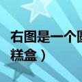 右图是一个圆柱形状的蛋糕盒（右图是一个蛋糕盒）