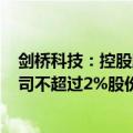 剑桥科技：控股股东CIG开曼及股东康令科技拟合计减持公司不超过2%股份