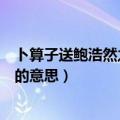 卜算子送鲍浩然之浙东的意思简短（卜算子送鲍浩然之浙东的意思）