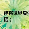 神将世界夏侯惇配招视频（神将世界夏侯惇配招）