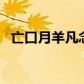 亡口月羊凡念什么字（亡口月羊凡念什么）
