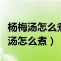 杨梅汤怎么煮用铁锅煮的杨梅汤能喝吗（杨梅汤怎么煮）