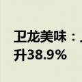 卫龙美味：上半年净利润约6.2亿元，同比上升38.9%
