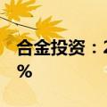 合金投资：2024年上半年净利同比增长11.4%