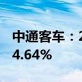 中通客车：2024年上半年净利润同比增长114.64%