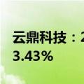 云鼎科技：2024年上半年净利润同比增长113.43%
