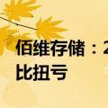 佰维存储：2024年上半年净利润2.83亿元 同比扭亏