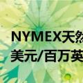 NYMEX天然气期货跌幅扩大至6%，报2.045美元/百万英热单位