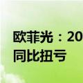 欧菲光：2024年上半年净利润3914.45万元 同比扭亏