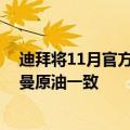 迪拜将11月官方原油价定为与迪拜商业交易所（DME）阿曼原油一致