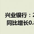 兴业银行：2024年上半年净利润430.49亿元 同比增长0.86%