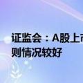 证监会：A股上市公司总体执行会计准则和财务信息披露规则情况较好