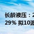 长龄液压：2024年上半年净利润同比增长19.29% 拟10派3.5元