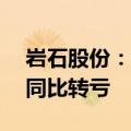岩石股份：2024上半年度净亏损7738万元 同比转亏