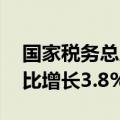 国家税务总局：1—7月，全国省际销售额同比增长3.8%