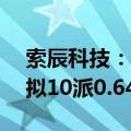 索辰科技：2024年上半年净亏损6643万元 拟10派0.64元