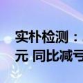 实朴检测：2024年上半年净亏损2633.25万元 同比减亏