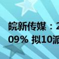 皖新传媒：2024年上半年净利润同比下降20.09% 拟10派1元