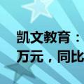 凯文教育：2024年上半年净利润为-987.78万元，同比减亏51%