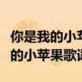 你是我的小苹果歌词完整版睡眠曲谱（你是我的小苹果歌词）