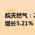 皖天然气：2024年上半年净利润1.90亿 同比增长5.21%