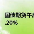 国债期货午后涨幅扩大，30年期主力合约涨0.20%