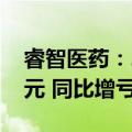 睿智医药：2024年上半年净亏损6290.65万元 同比增亏