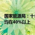 国家能源局：十年来中国可再生能源年度新增装机全球占比均在40%以上