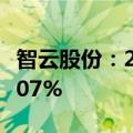 智云股份：2024年上半年净利润同比下降94.07%