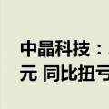 中晶科技：2024年上半年净利润1054.58万元 同比扭亏为盈
