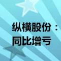 纵横股份：2024年上半年净亏损5302万元 同比增亏
