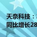 天奈科技：2024年上半年净利润1.155亿元 同比增长28.52%
