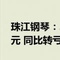珠江钢琴：2024年上半年净亏损7306.69万元 同比转亏