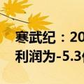 寒武纪：2024年半年度营收下降43.42% 净利润为-5.3亿元